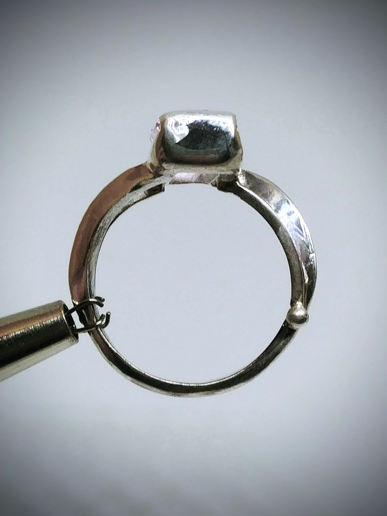 ⏯ 5.27ct Sterling and baby pink Kunzite ring - Sterling - Sz 8.5 - Video  8