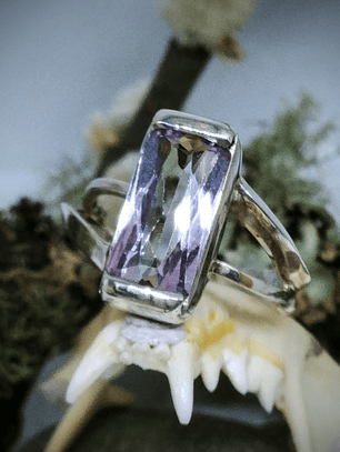 5.27ct Sterling and baby pink Kunzite ring - Sz 8.5 - Video ⏯