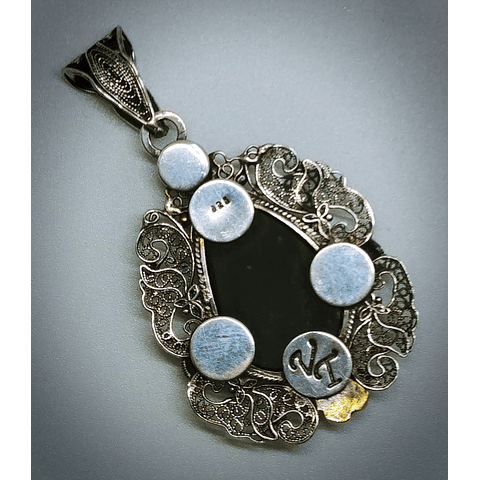 Delicate sterling filigree and Australian opal pendant - Video