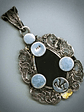 Delicate sterling filigree and Australian opal pendant - Video - thumbnail 10