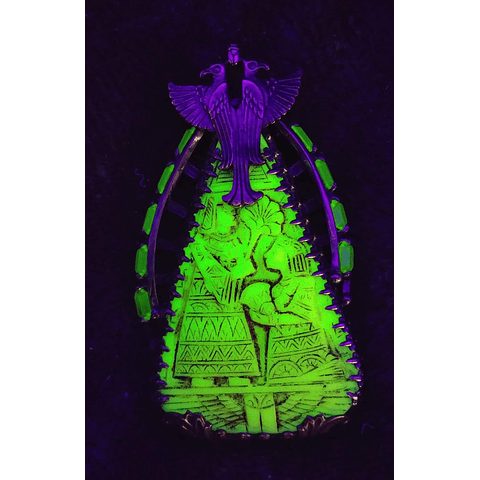 Egyptian revival Uranium glass pendant