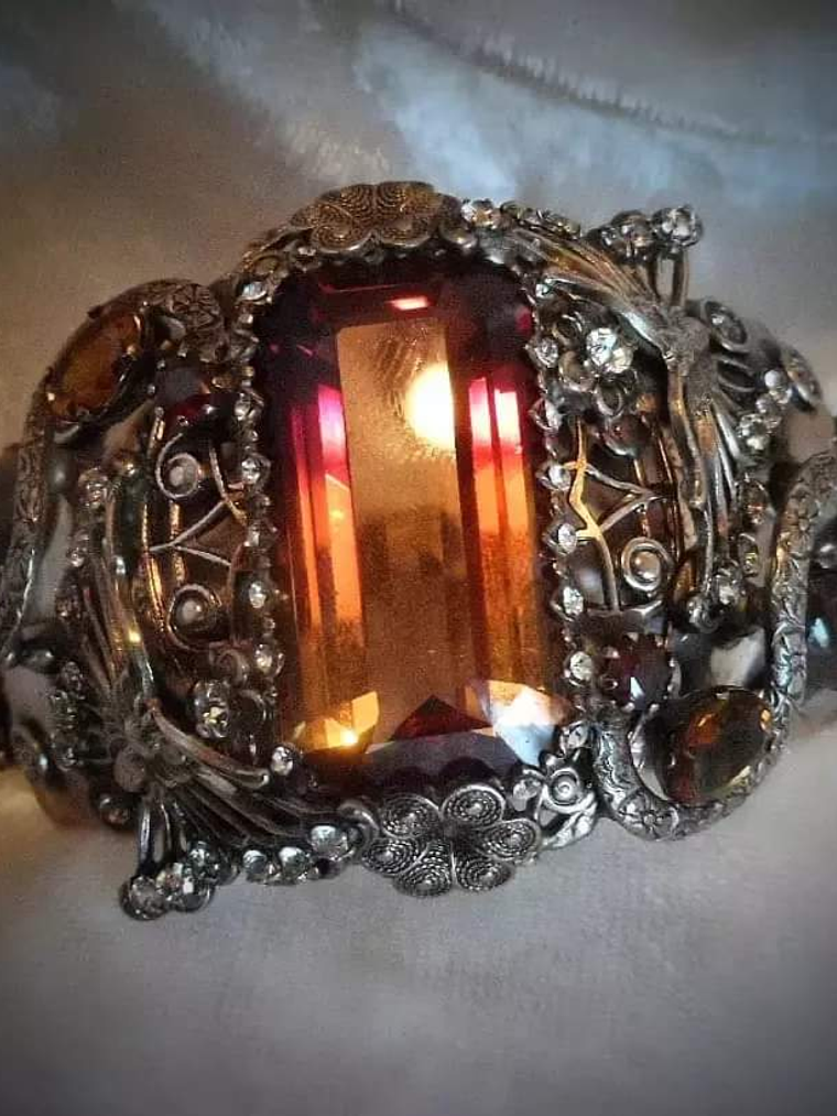 Art Nouveau, Ametrine and garnet butterfly bracelet - Private collection 1