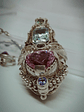 Kunzite and aquamarine Chrysalis - Cremation necklace - thumbnail 4