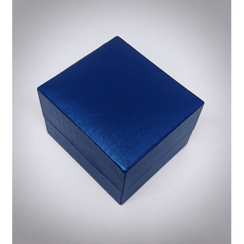 Black and metallic blue ring box