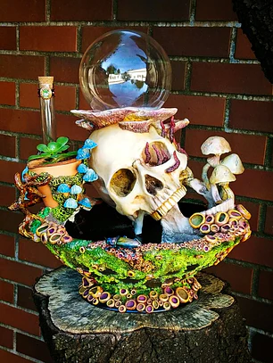 Skull globe/specimen/planter 