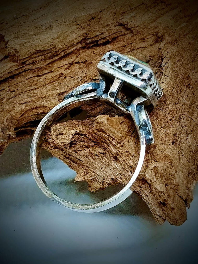 MTO - 2.75ct ☢  Art Deco style, Princess cut Vaseline UG ring - Sterling 4