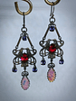 RTS - Gothic, Opal and tanzanite Victorian Love-bird earrings - Costume - thumbnail 3