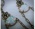 Art Deco, Opal and glass enamel earrings - sterling - Video