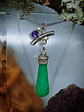 Chrysoprase and Amethyst drop necklace - thumbnail 4