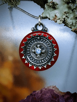 MTO - Boho style Carnelian and Tanzanite necklace - Sterling