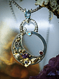 RTS - Alexandrite and moonstone, sterling & gold  Crescent 🌜moon necklace - Video - thumbnail 6