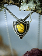 MTO - Labradorite & yellow tourmaline shield shape pendant - Sterling - thumbnail 8