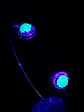 Contemporary, Gold-plated  Green Opal Uranium glass and CZ bracelet -      #Bb056 - thumbnail 2