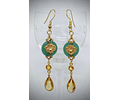 CJ - 40tcw ☢ Victorian/Czech style UG topaz glass set. Necklace/earrings/bracelet - Costume 👑