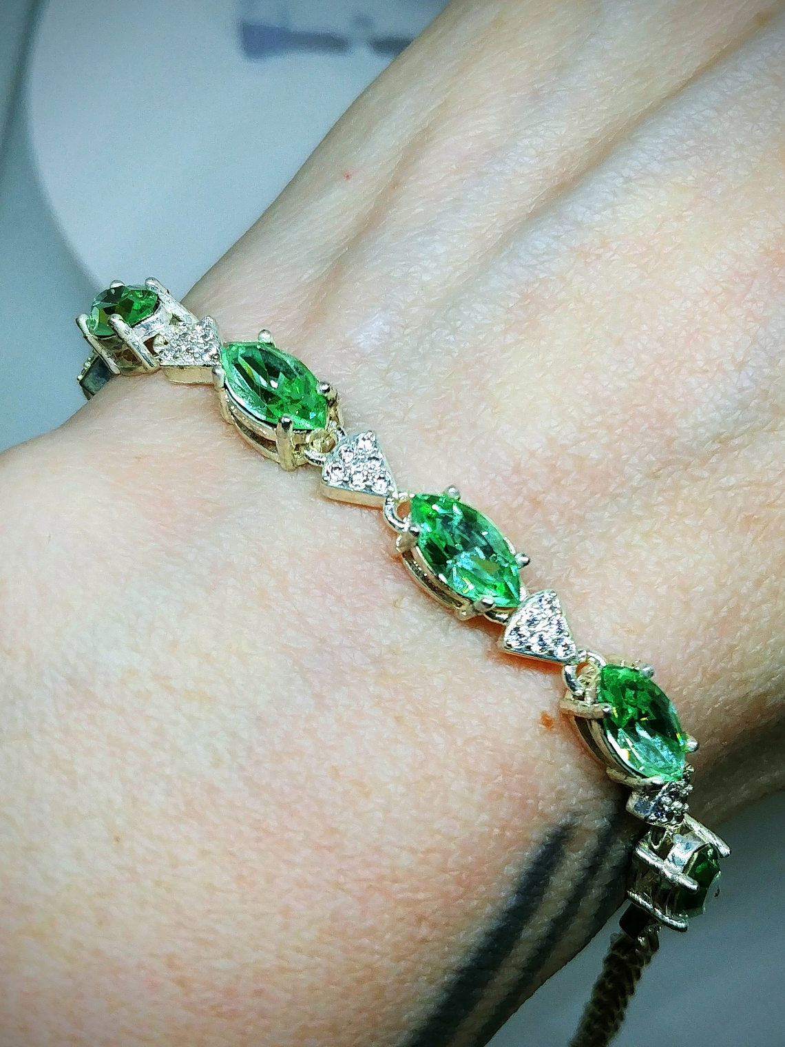 RTS ☢ Whimsical Butterfly and Dragonfly vintage UG glass Set, Necklace/earrings/bracelet/ring - Costume 5