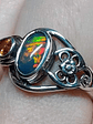 MTO - Sterling and 14k gold Black opal ring - thumbnail 3