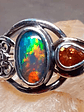 MTO - Sterling and 14k gold Black opal ring - thumbnail 2