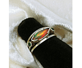 Opal and Chrome diopside sterling silver ring - SOLD Private collection