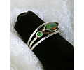 Opal and Chrome diopside sterling silver ring - SOLD Private collection