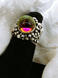 MTO - Rainbow fire,  All Seeing Crystal Ball/sphere ring - Sterling - thumbnail 1