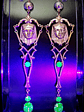 Gold plated Brass - Fabulous Art Deco inspired Egyptian revival UG glass set - thumbnail 12