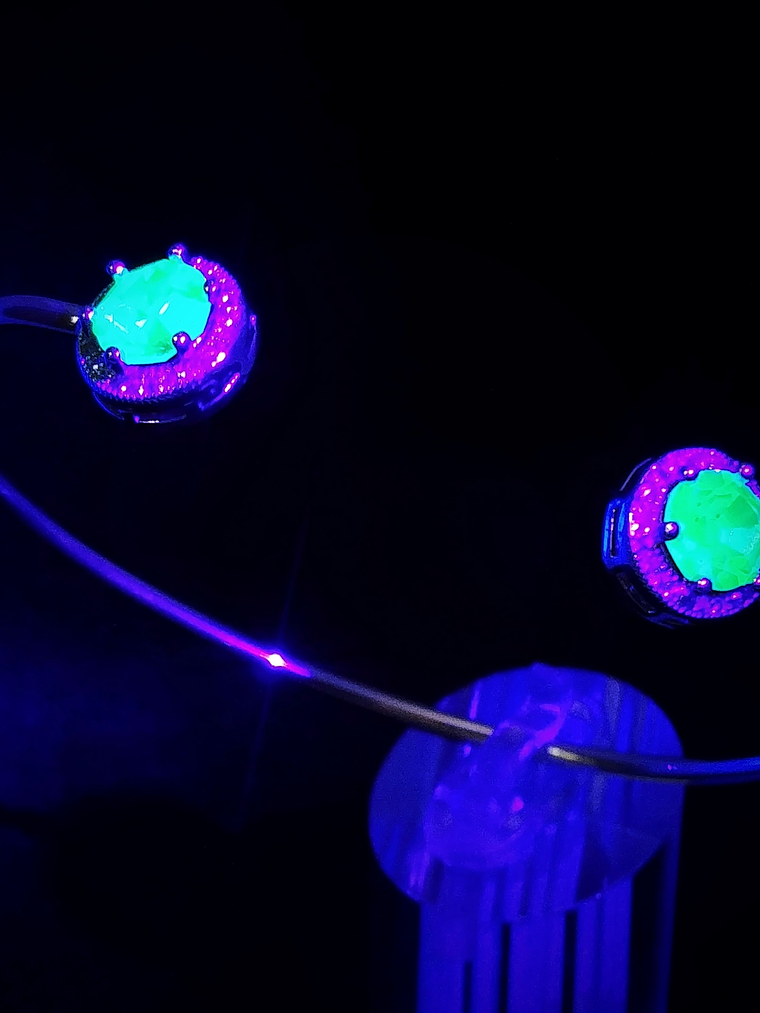 Gold plated Brass - Fabulous Art Deco inspired Egyptian revival UG glass set 14