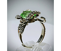 SS - 3ct ☢ vintage UV glass, Octopus tentacle and turtle ring - Sterling 💍 - Video
