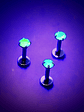 Piercing ☢ 6mm internally threaded Uranium glass posts - Labret, targus, medusa, Monroe  Pink/Green/Vaseline - thumbnail 5