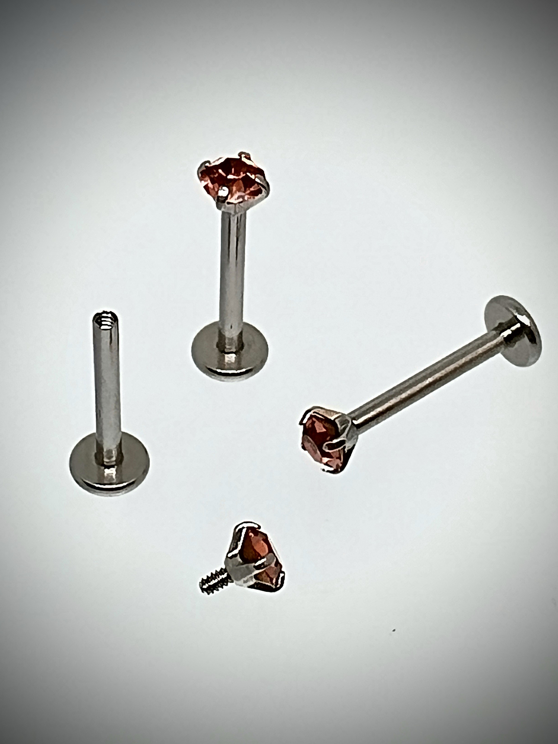 Piercing ☢ 10mm internally threaded Uranium glass posts - Labret, targus, medusa, Monroe﻿ - Pink/Green/Vaseline 4