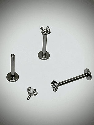 Piercing ☢ 10mm internally threaded Uranium glass posts - Labret, targus, medusa, Monroe﻿ - Pink/Green/Vaseline