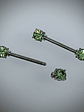 Piercing ☢ Uranium glass Nipple bars - barbell Pair - thumbnail 1