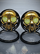 19mm, 3/4inch ☢ Vintage Yellow opal UG glass, Cat skull ear-plugs/tunnels  - thumbnail 1