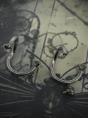 Piercing ☢ Double Helix 2 stone piercings, 16g internationally threaded