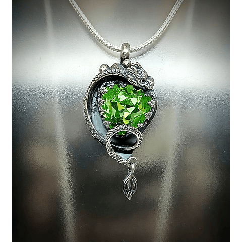Ooak ☢ Sterling silver Dragon UG necklace -  Sterling 💍