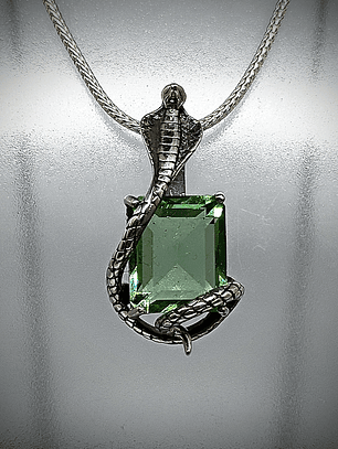 Ooak ☢  Sterling silver Cobra & UG necklace and matching ring -  Sterling 💍