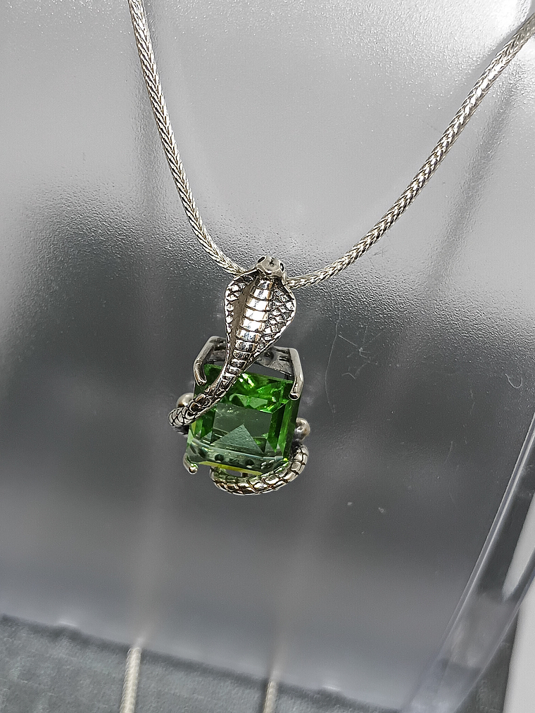 Ooak ☢ 2 piece set - Cobra snake & UG necklace and matching ring -  Sterling 💍 4