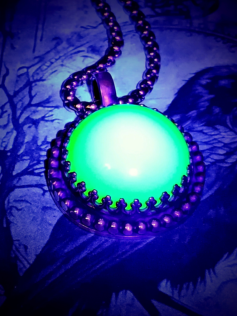 SS - ☢ style1 Simple vintage style Sterling silver Green opal UG necklace -  Sterling 💍  6