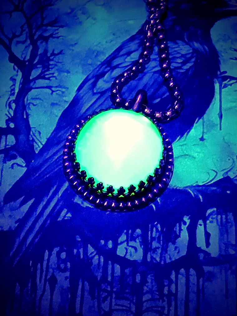 MTO ☢ Vintage classic, Sterling silver old Vaseline UG necklace or ring -  Sterling  5