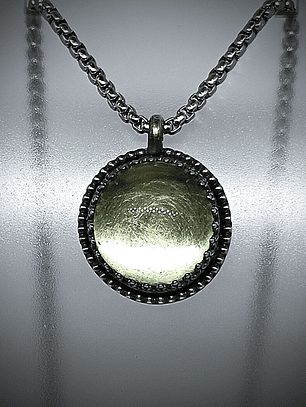 MTO ☢ Vintage classic, Sterling silver old Vaseline UG necklace or ring -  Sterling 