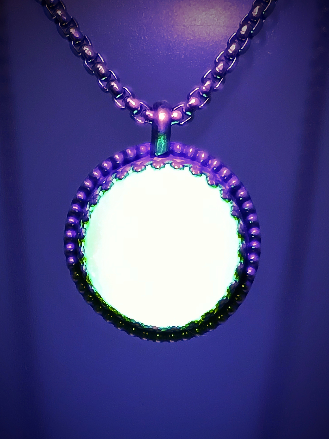 MTO ☢ Vintage classic, Sterling silver old Vaseline UG necklace or ring -  Sterling  6