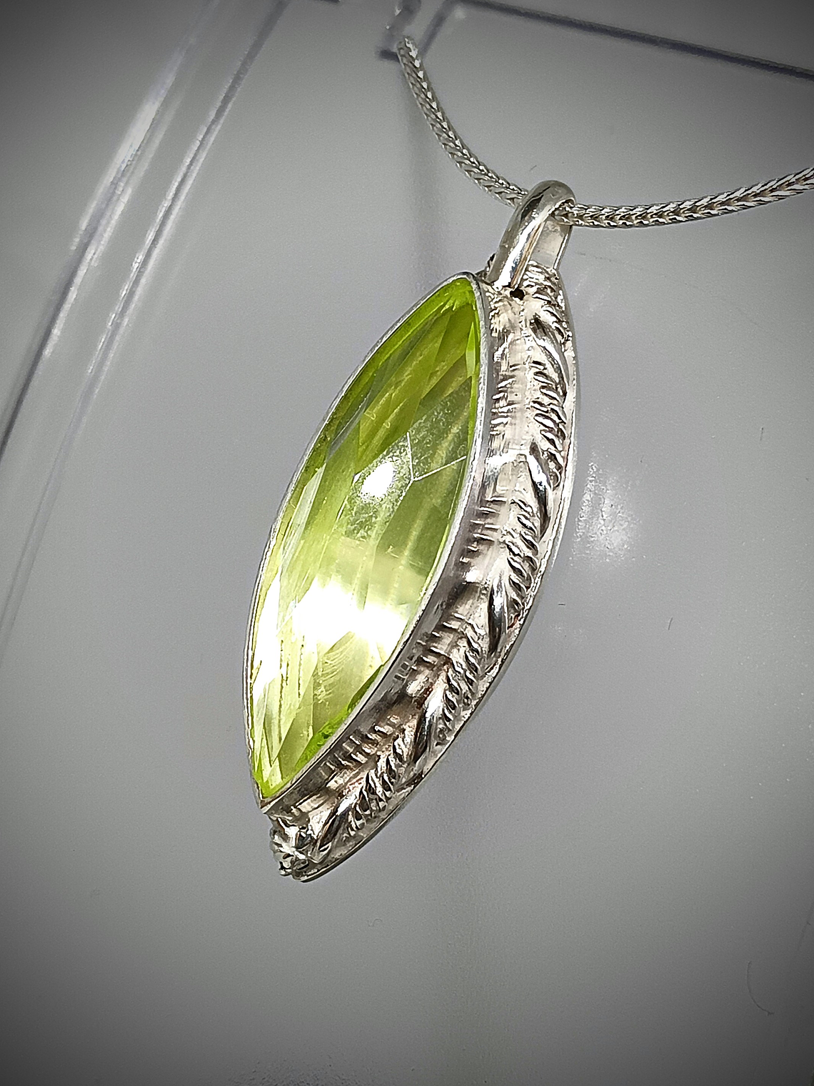 SS - ☢  Sterling silver UG Vaseline necklace - Cremation urn-  Sterling 💍 4