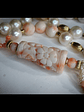 RTS - Long - 14k gold, AA+ Freshwater pearls with Antique - Hand Carved Angel skin coral necklace  - thumbnail 3