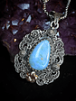 Delicate sterling filigree and Australian opal pendant - Video - thumbnail 5
