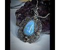 Delicate sterling filigree and Australian opal pendant - Video