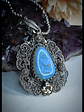 Delicate sterling filigree and Australian opal pendant - Video - thumbnail 7