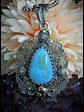 Delicate sterling filigree and Australian opal pendant - Video - thumbnail 1