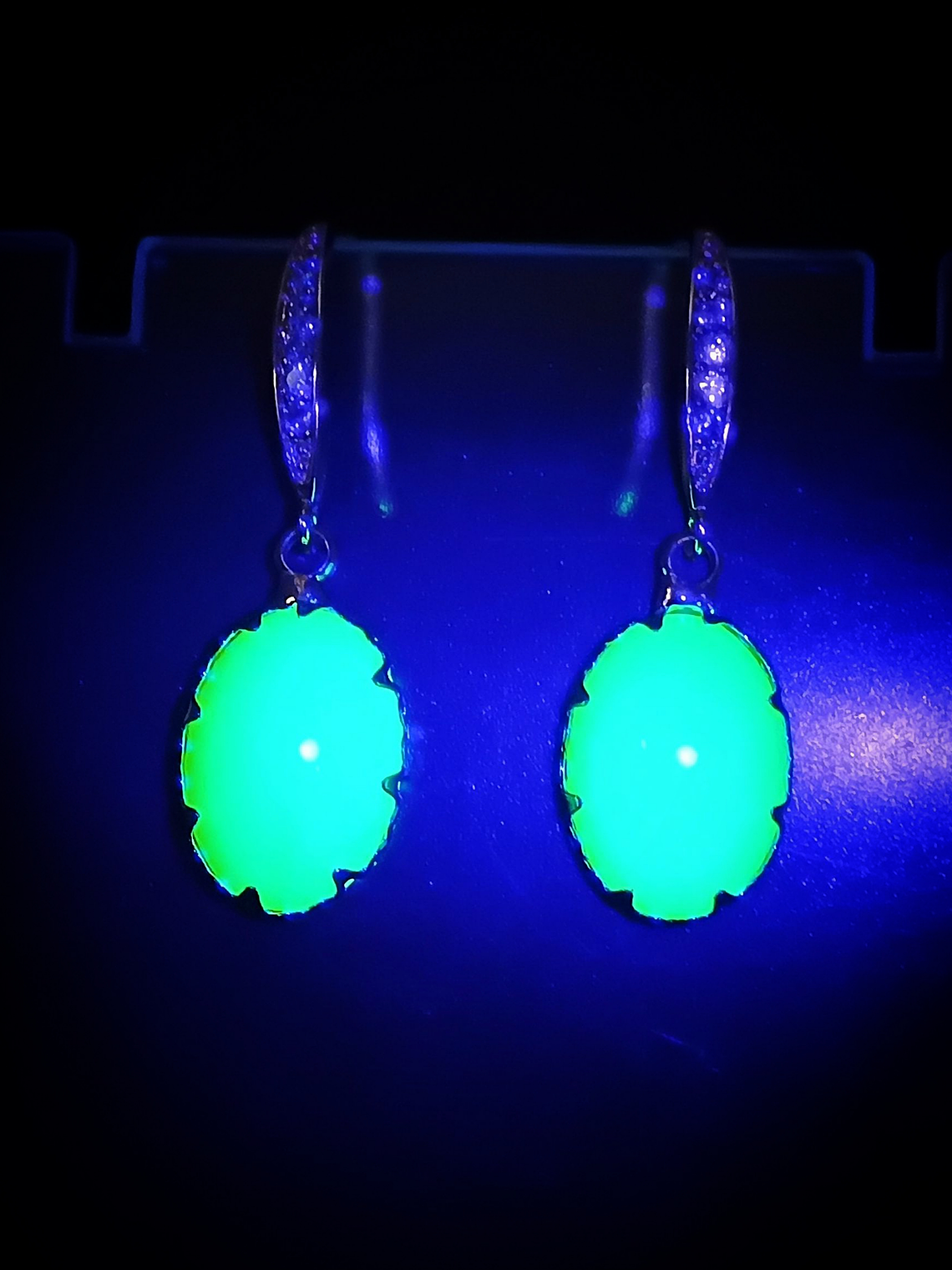 CJ - ☢ Classic, Yellow opal UG and rhinestone earrings - Costume 👑  5