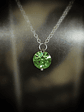 CJ - ☢ 2ct, 8mm Diamond cut, Apple green UG layering necklace - Sterling-filled/Costume 👑 - thumbnail 1