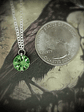 CJ - ☢ 2ct, 8mm Diamond cut, Apple green UG layering necklace - Sterling-filled/Costume 👑 - thumbnail 3