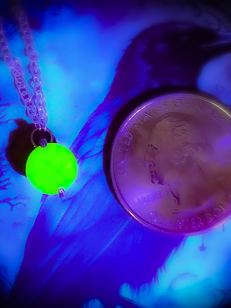 CJ - ☢ 2ct, 8mm Diamond cut, Apple green UG layering necklace - Sterling-filled/Costume 👑 4